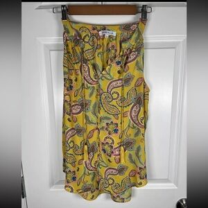 Rose & Olive yellow‎ floral Top Flowing Sleeveless Women’s Small